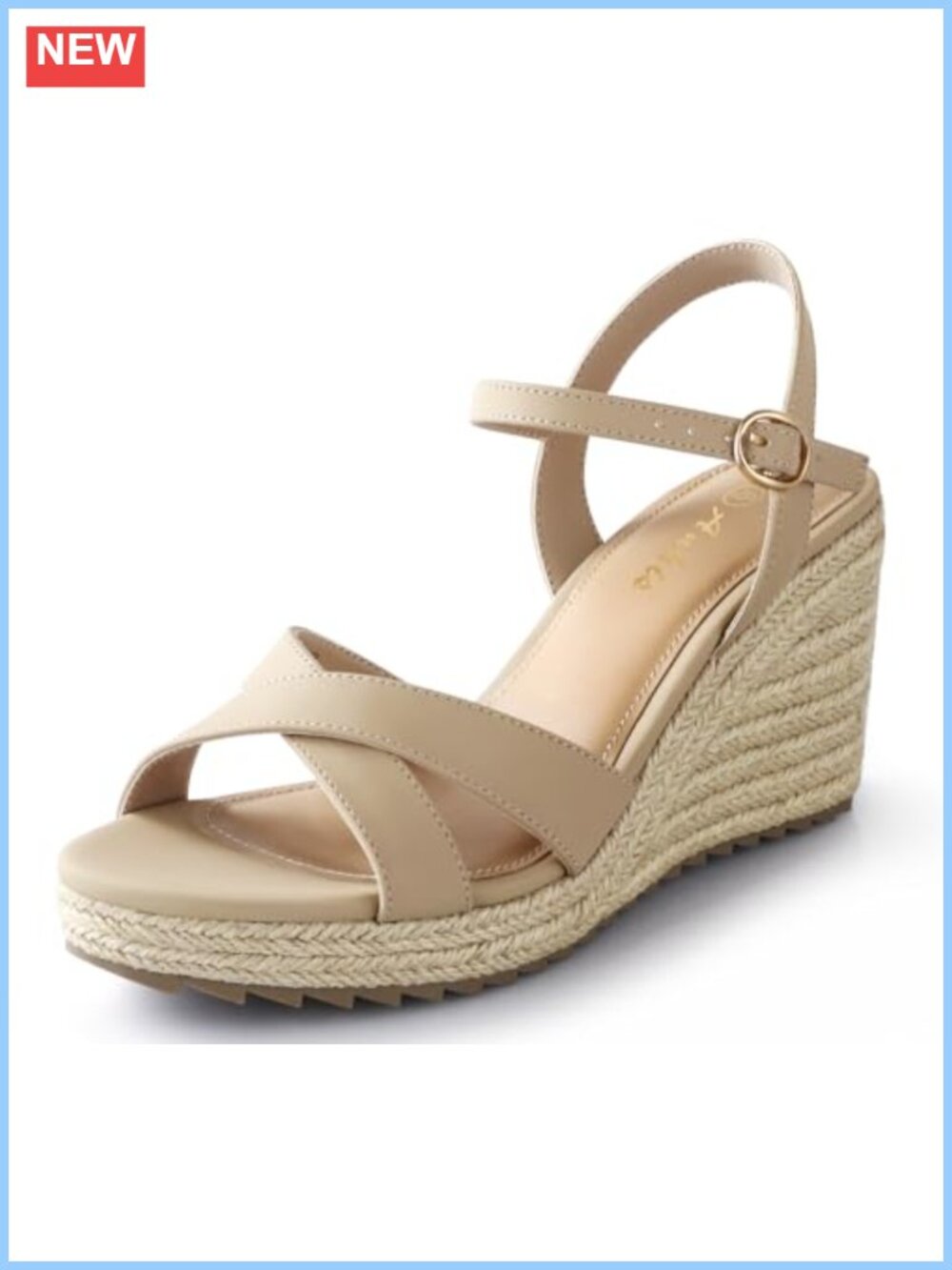 Womens Espadrille Wedge Sandals Lightweight Open Toe Ankle Strap Summer Dressy